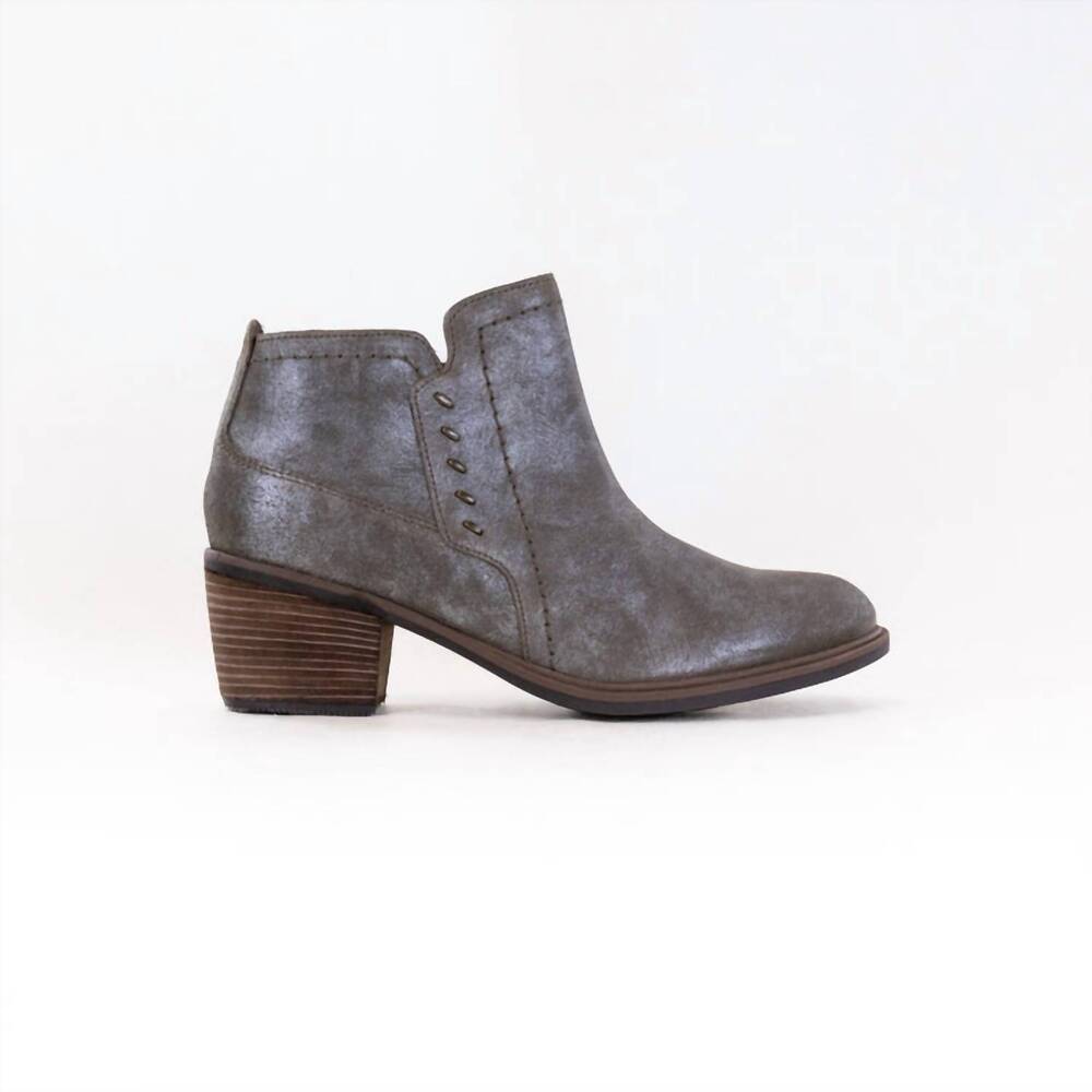 NEW CLARKS women's neva lo ankle boots in taupe metallic